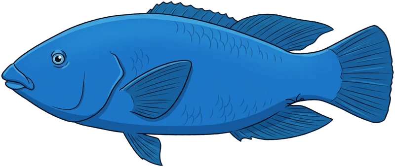 Eastern blue groper (Achoerodus viridis) — illustration