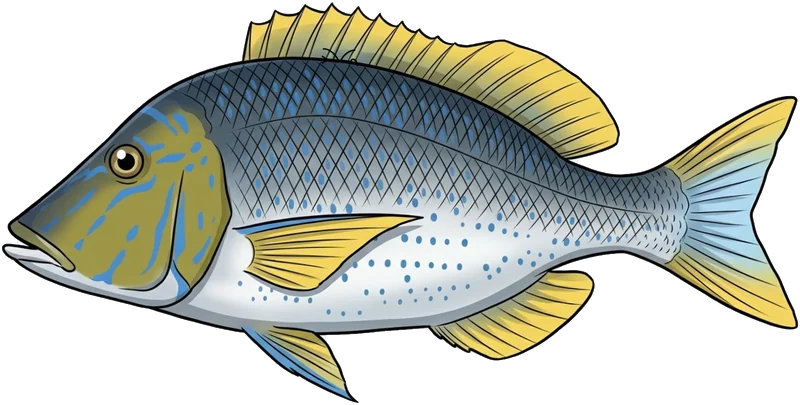 Spangled emperor (Lethrinus nebulosus) — illustration